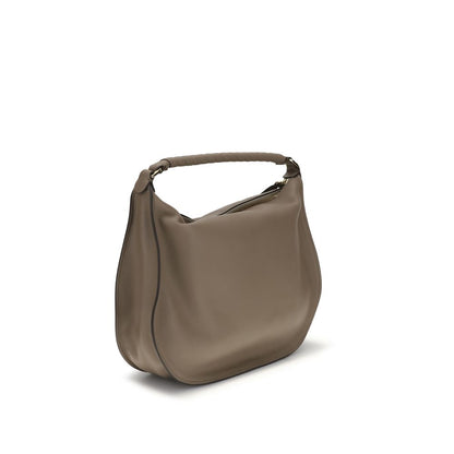 Chloé Medium Marcie Beige Grained Calfskin Shoulder Bag