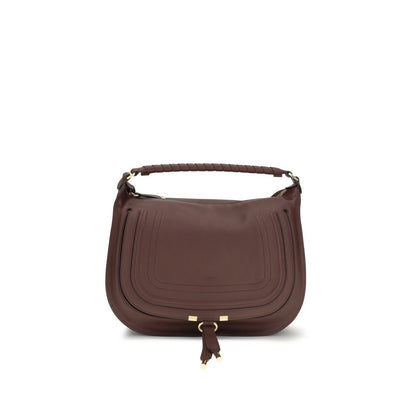 Chloé Marcie Small Double-Carry Shoulder Bag Brown Calfskin