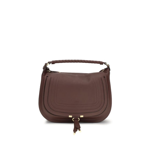 Chloé Marcie Small Double-Carry Shoulder Bag Brown Calfskin