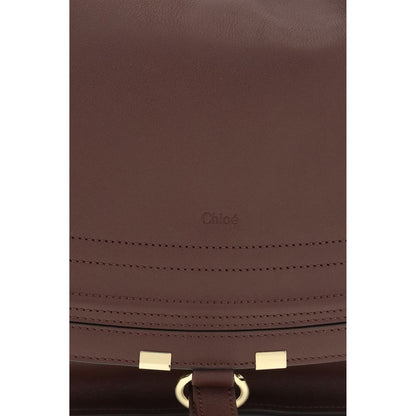 Chloé Marcie Small Double-Carry Shoulder Bag Brown Calfskin