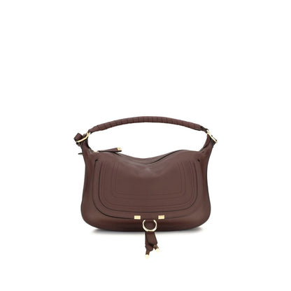 Chloé Marcie Bordeaux Calfskin Shoulder Bag