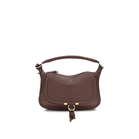 Chloé Marcie Bordeaux Calfskin Shoulder Bag