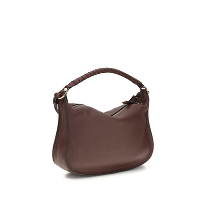 Chloé Marcie Bordeaux Calfskin Shoulder Bag