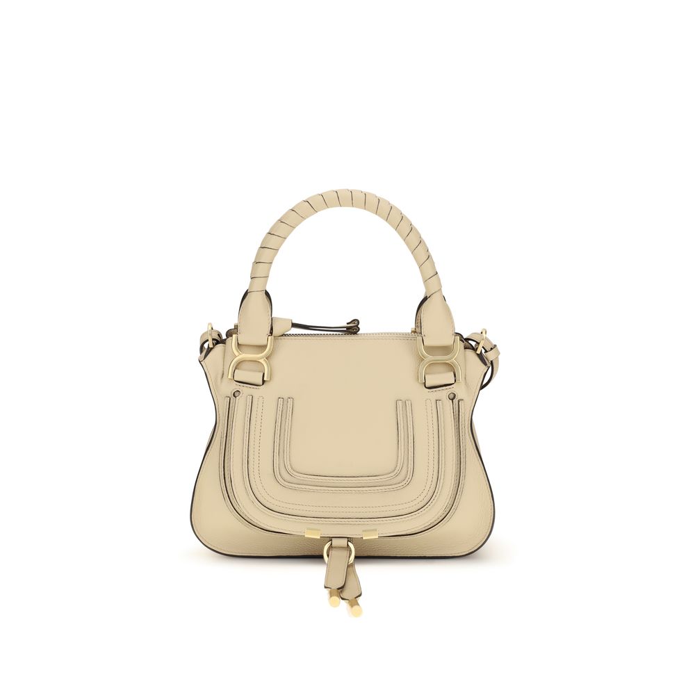 Chloé Marcie Beige Calf Leather Top Handle Bag