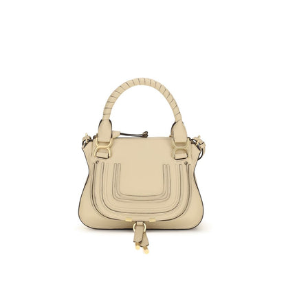 Chloé Marcie Beige Calf Leather Top Handle Bag