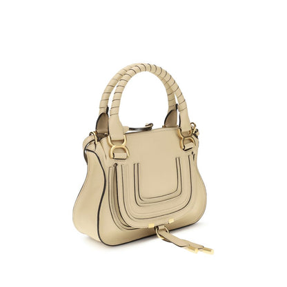 Chloé Marcie Beige Calf Leather Top Handle Bag