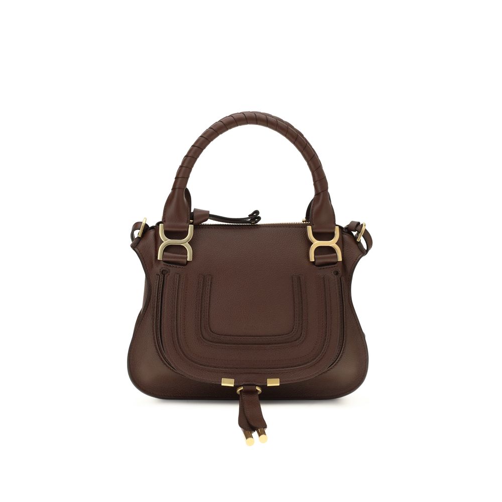 Chloé Marcie Brown Calfskin Top Handle Bag