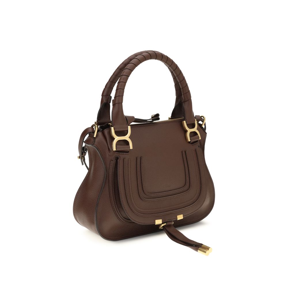 Chloé Marcie Brown Calfskin Top Handle Bag