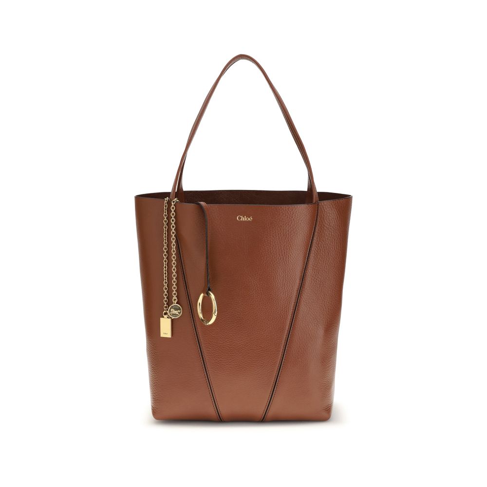 Chloé Spin Brown Calfskin Shoulder Bag