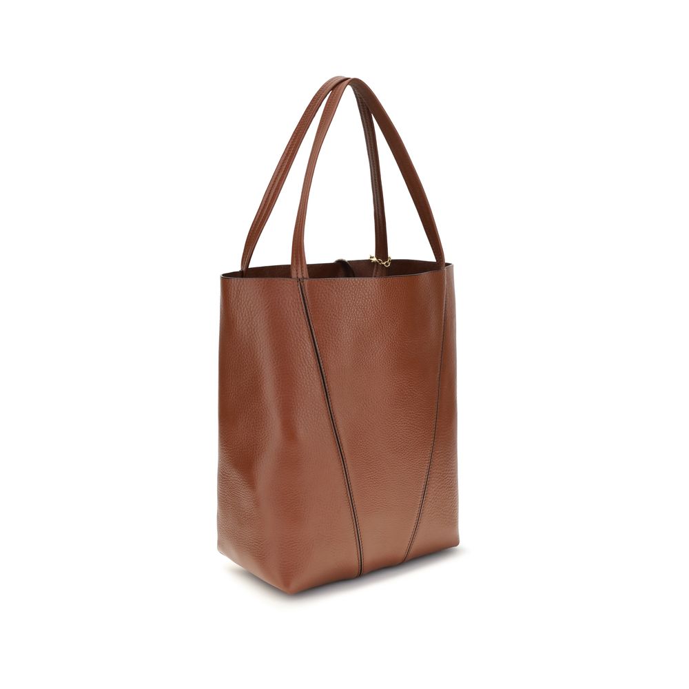 Chloé Spin Brown Calfskin Shoulder Bag