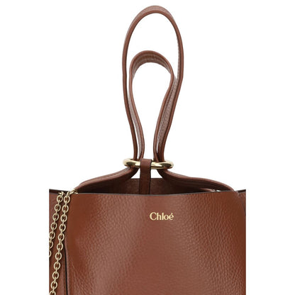 Chloé Spin Brown Calfskin Shoulder Bag