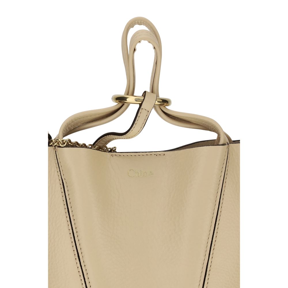 Chloé Spin Beige Calfskin Shoulder Bag