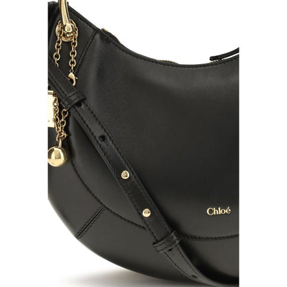Chloé Marcie Black Calf Leather Shoulder Bag