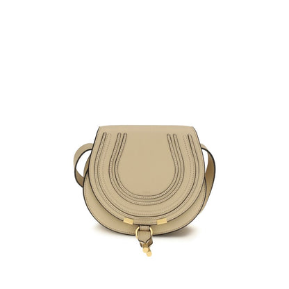 Chloé Marcie Beige Calfskin Shoulder Bag