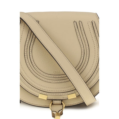 Chloé Marcie Beige Calfskin Shoulder Bag