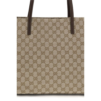 Gucci Londra Beige and Dark Brown GG Fabric Large Tote Bag
