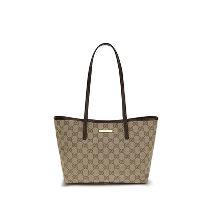 Gucci Tribeca Beige Ebony GG Supreme Canvas Tote Bag