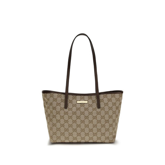 Gucci Tribeca Beige GG Fabric Tote Bag