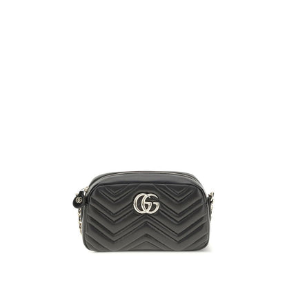 Gucci GG Marmont Small Black Matelassé Leather Shoulder Bag