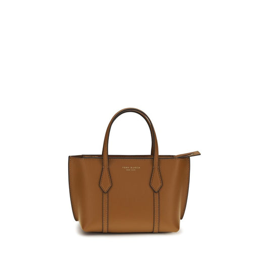 Tory Burch Perry Brown Calf Leather Mini Tote Bag
