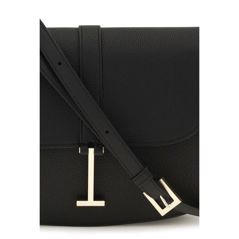 Tom Ford Black Grained Calf Leather Shoulder Bag