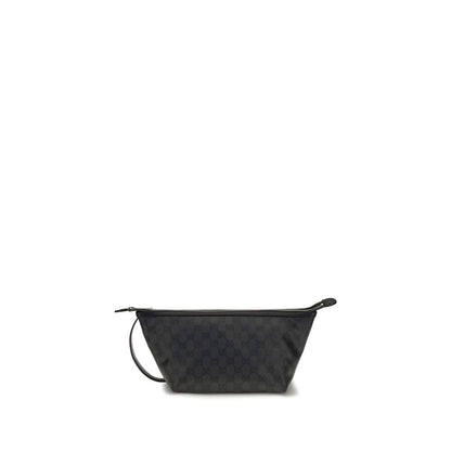 Gucci Essence Classic Pouch Black GG Fabric Clutch