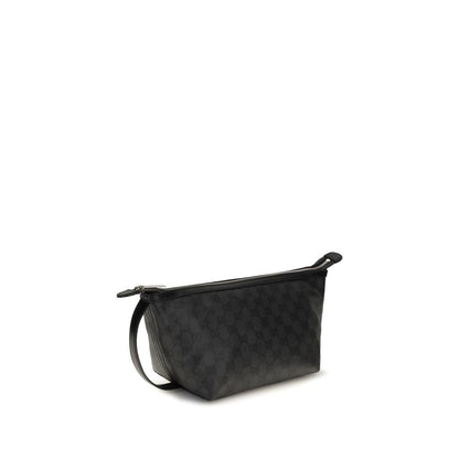 Gucci Essence Small Black GG Canvas Pouch