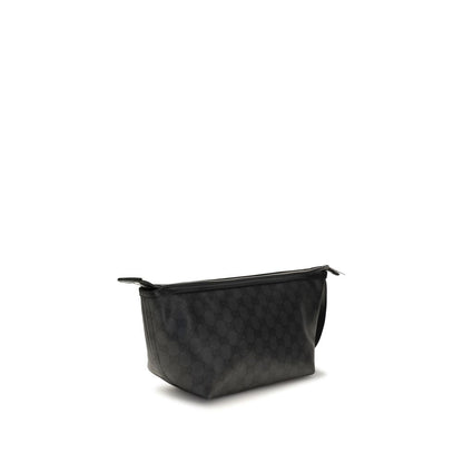 Gucci Essence Classic Pouch Black GG Fabric Clutch