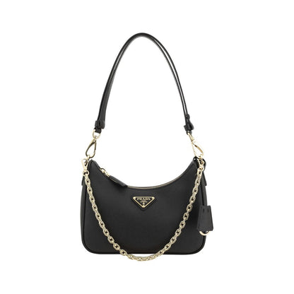 Prada Re-Edition 2005 Black Saffiano Leather Shoulder Bag