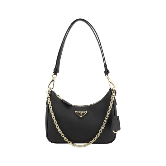 Prada Re-Edition 2005 Black Saffiano Leather Shoulder Bag