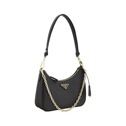 Prada Re-Edition 2005 Black Saffiano Leather Shoulder Bag