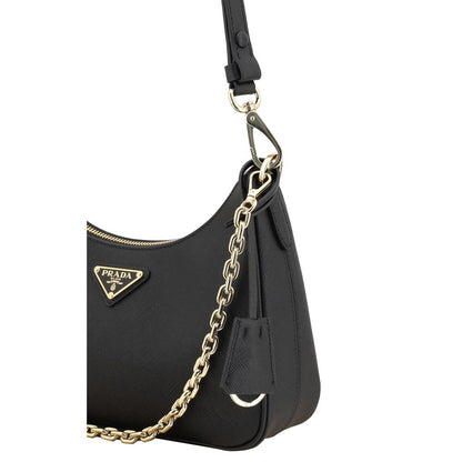 Prada Re-Edition 2005 Black Saffiano Leather Shoulder Bag