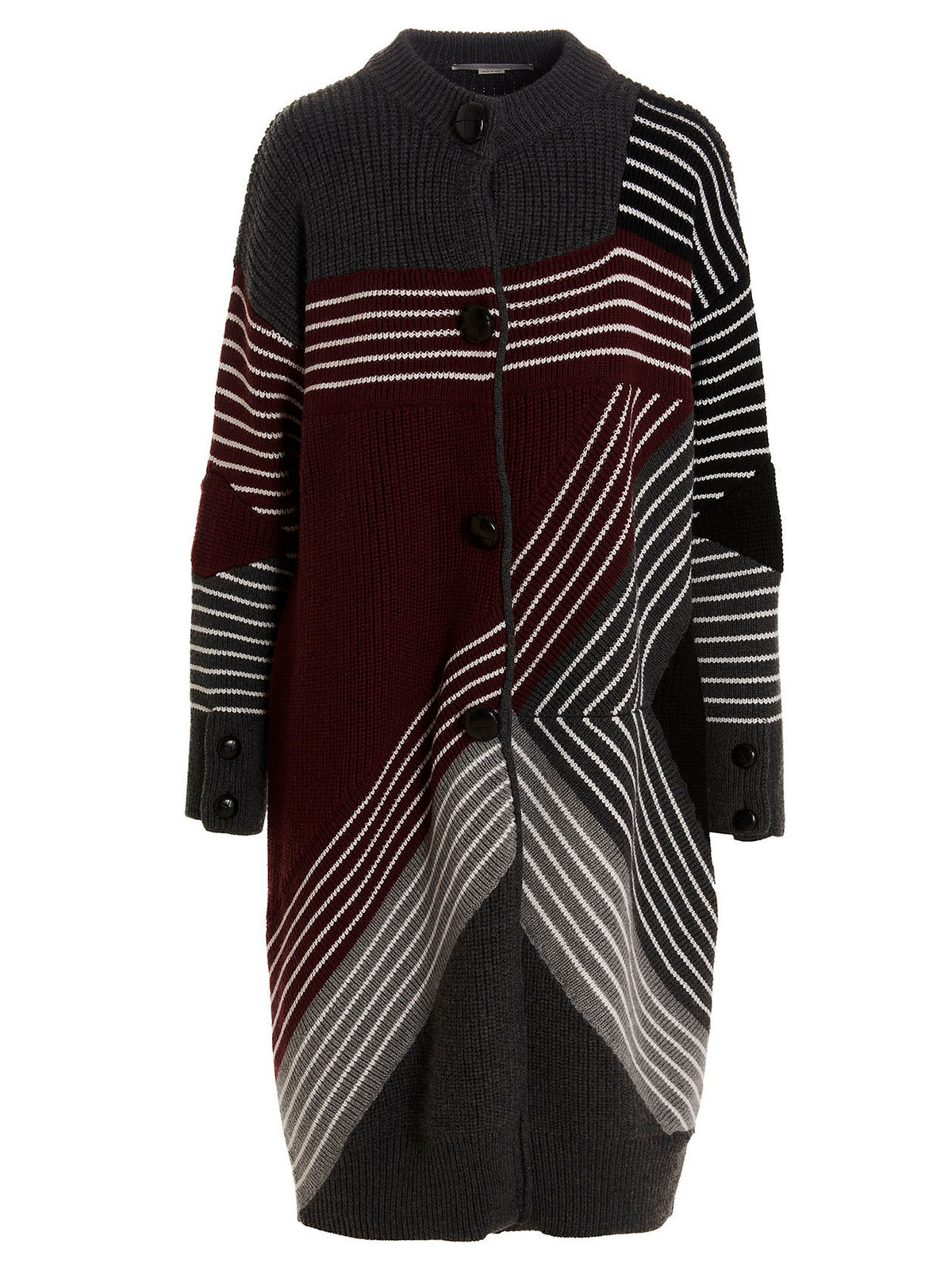 Stella McCartney Stella By Stella Striped Virgin Wool Coat