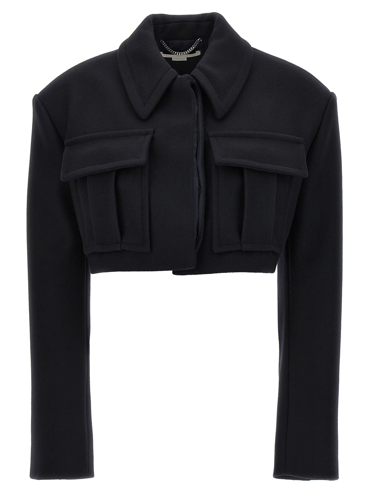 Stella McCartney Balaton Bacci Black Cropped Wool Jacket