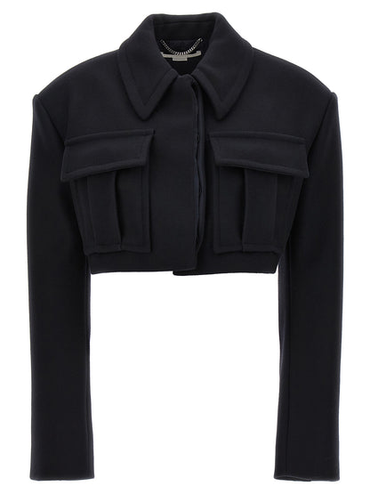 Stella McCartney Balaton Bacci Black Cropped Wool Jacket