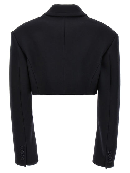 Stella McCartney Balaton Bacci Black Cropped Wool Jacket