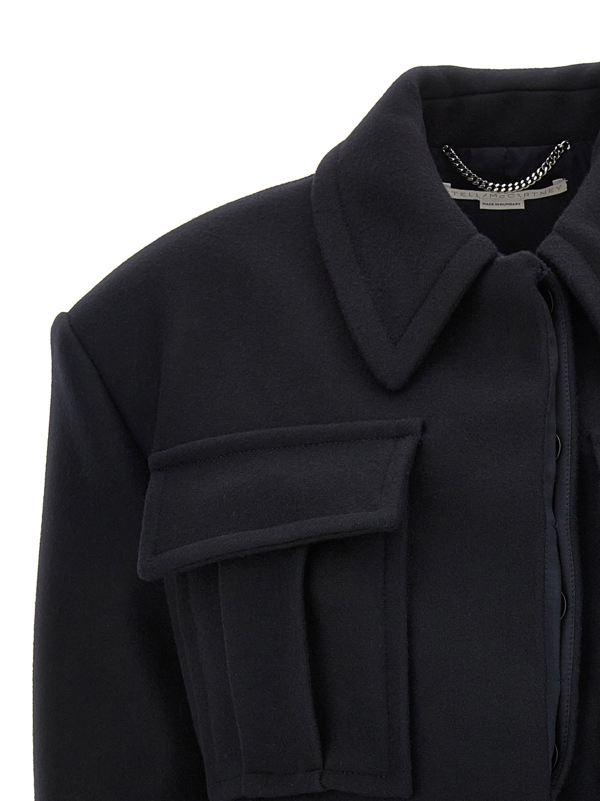 Stella McCartney Balaton Bacci Black Cropped Wool Jacket