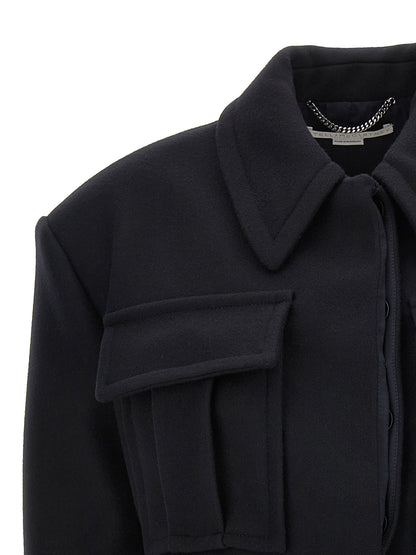 Stella McCartney Balaton Bacci Black Cropped Wool Jacket