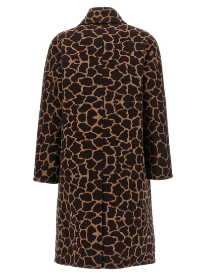 Max Mara Ortica Brown Virgin Wool Crombie Coat
