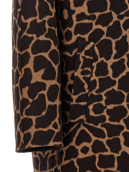 Max Mara Ortica Brown Virgin Wool Crombie Coat
