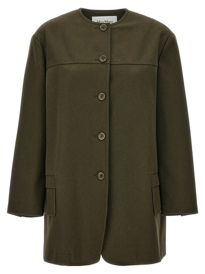 Max Mara Recital Bicolor Cotton Drill Midi Jacket