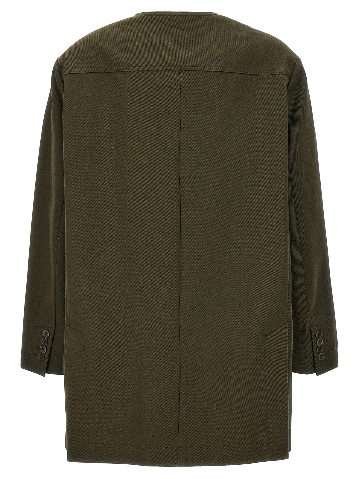 Max Mara Recital Bicolor Cotton Drill Midi Jacket