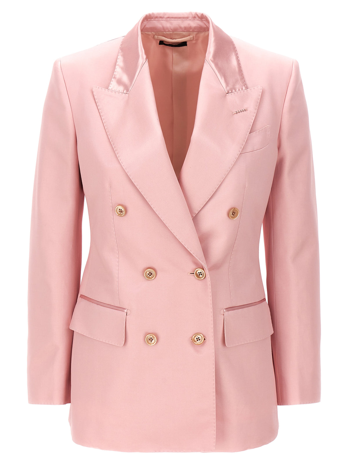 Tom Ford Pink Duchesse Double-Breasted Blazer