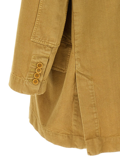 Max Mara Dizzy Cotton Blazer in Beige