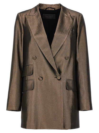 Max Mara Edro Metallic Silk Blazer