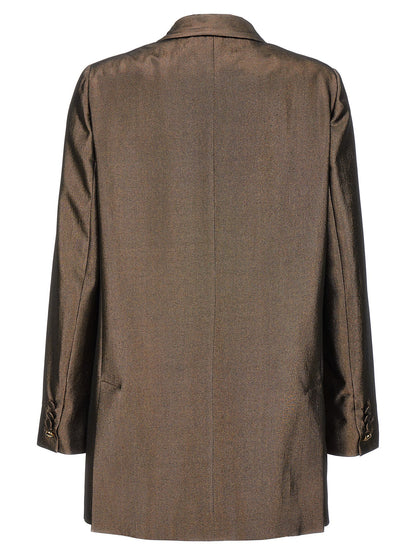 Max Mara Edro Metallic Silk Blazer