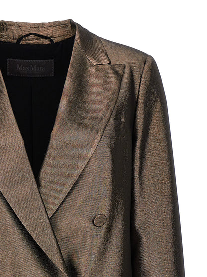 Max Mara Edro Metallic Silk Blazer