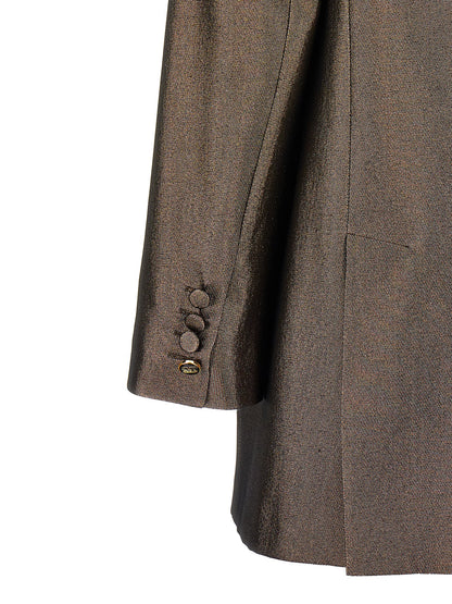 Max Mara Edro Metallic Silk Blazer