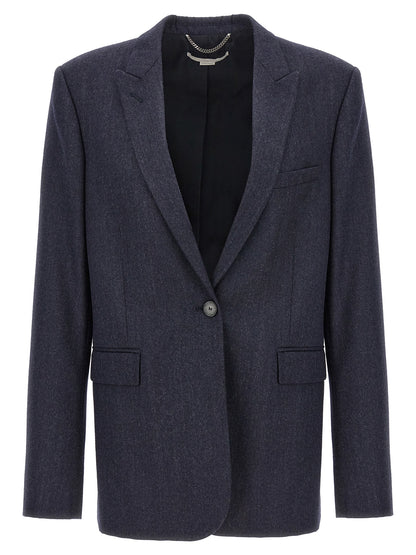 Stella McCartney Blue Wool Flannel Blazer