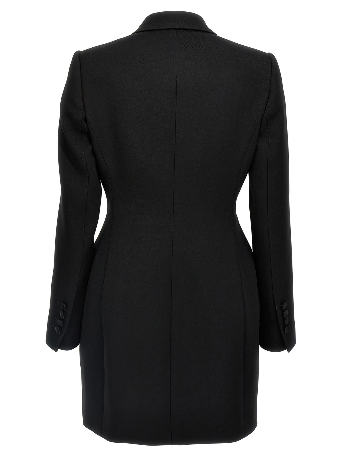 Dolce & Gabbana Black Double-Breasted Wool-Blend Tuxedo Blazer